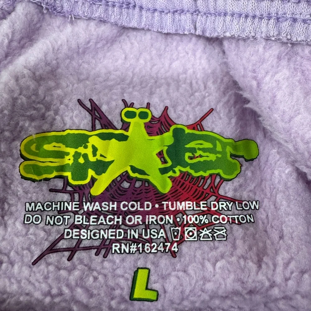 Sp5der Violet Purple Sweatpants authentic - Picture 11 of 14